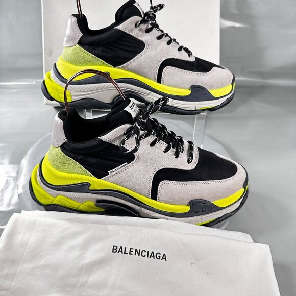Balenciaga Chunky Sneaker Men V2 Gomma Tess Triple S Nylon Athletic Shoes 10 - Picture 2 of 16